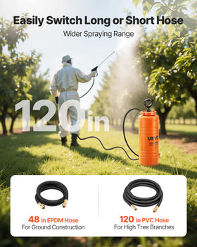VEVOR ergonomic pistol handle reduces fatigue during extended spraying sessions.