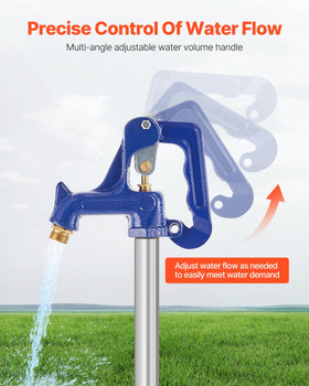 VEVOR copper connector and galvanized pipe ensure durable water supply