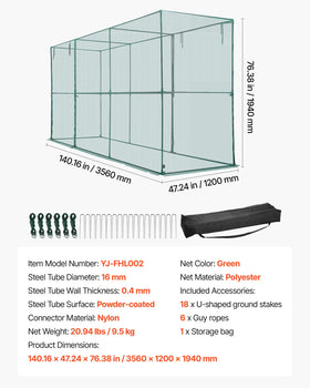 VEVOR Crop Cage ground stakes anchor the outdoor setup securely