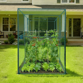 VEVOR Crop Cage outdoor installation shown in garden and patio