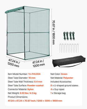 VEVOR Crop Cage steel tube assembly forms a sturdy frame