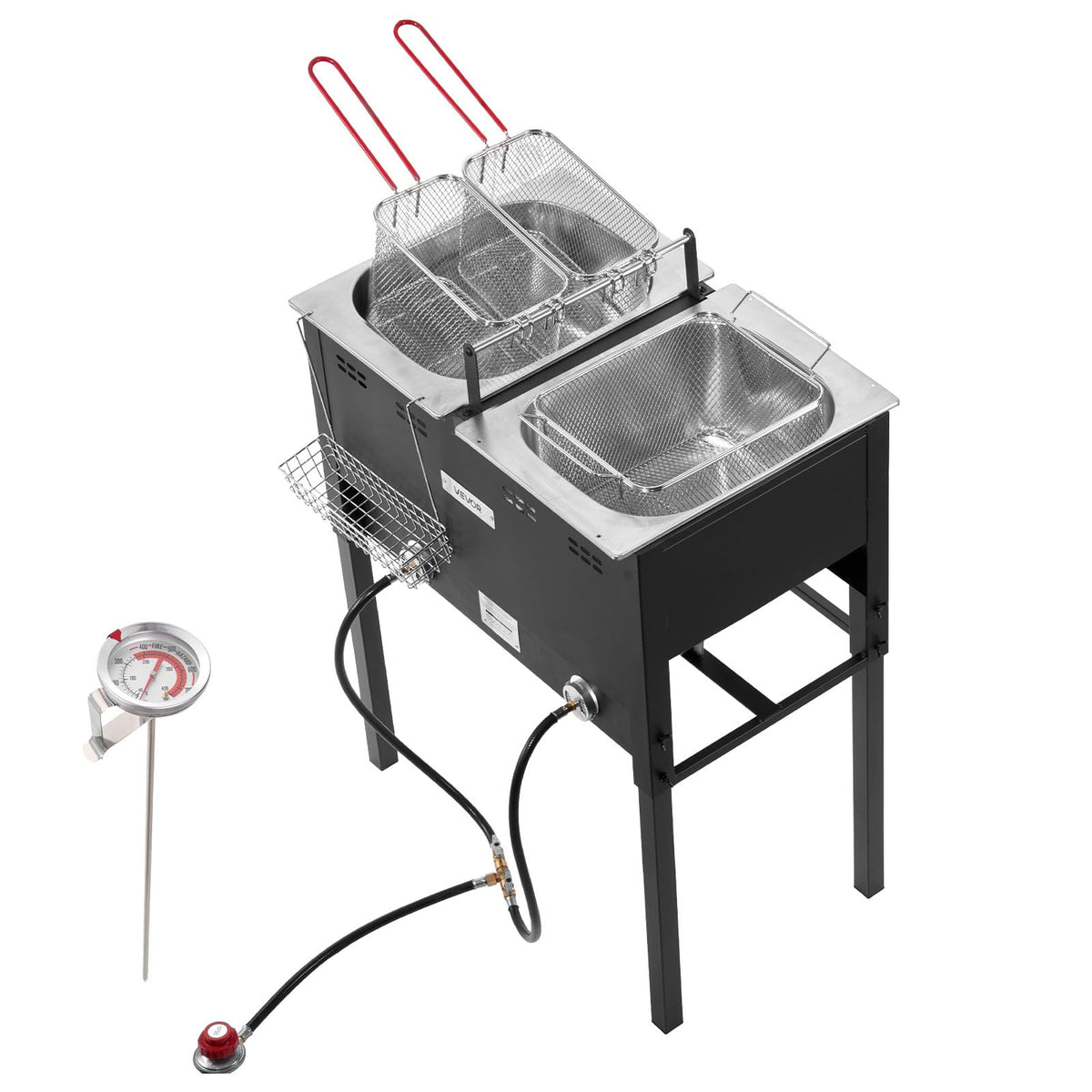VEVOR CSA-regulated propane setup for safe outdoor operation