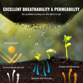 VEVOR DIY garden installation with green stripes aids precise alignment.