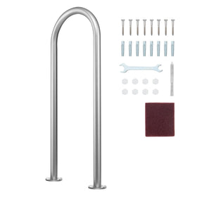 VEVOR dock boarding handrail with base plate in action on pool edge for secure entry