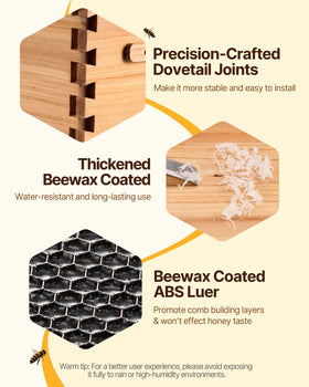 VEVOR dovetail-joined hive for sturdy assembly and long-term use