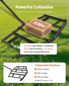 VEVOR drag harrow 50 lb capacity enables versatile material handling