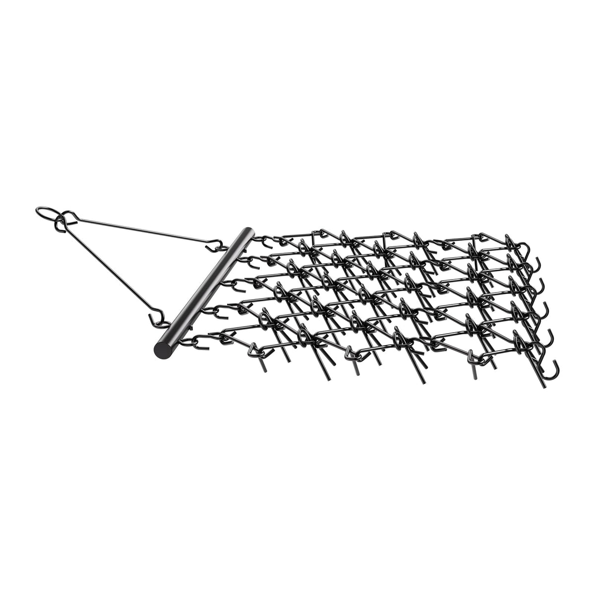 VEVOR drag harrow attached to ATV/UTV for smoother field tasks.