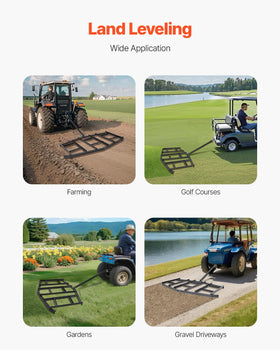 VEVOR drag harrow Q235 steel build emphasizes durability
