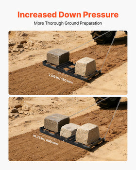 VEVOR drag harrow wide working width covers more ground in fewer passes