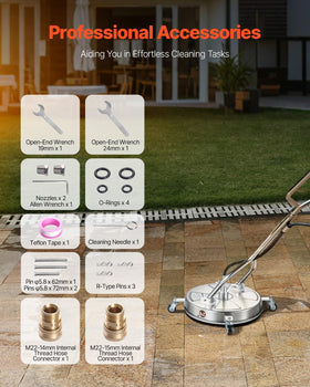 VEVOR dual-handle rotating design improves control and keeps you dry.