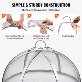 Dual top and side handles simplify lifting and opening.