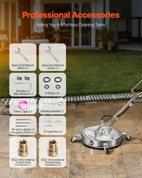 VEVOR dual-nozzle spray provides even coverage on concrete
