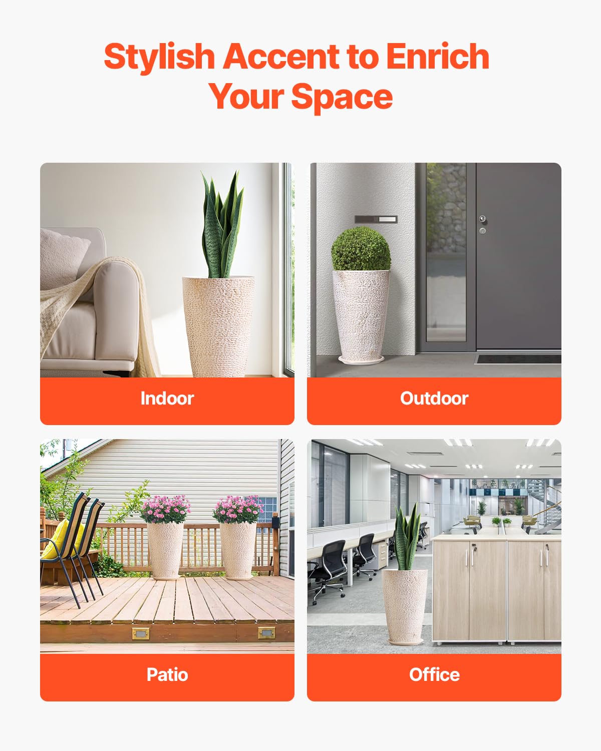 VEVOR durable PP material resists sun and wind for lasting use.