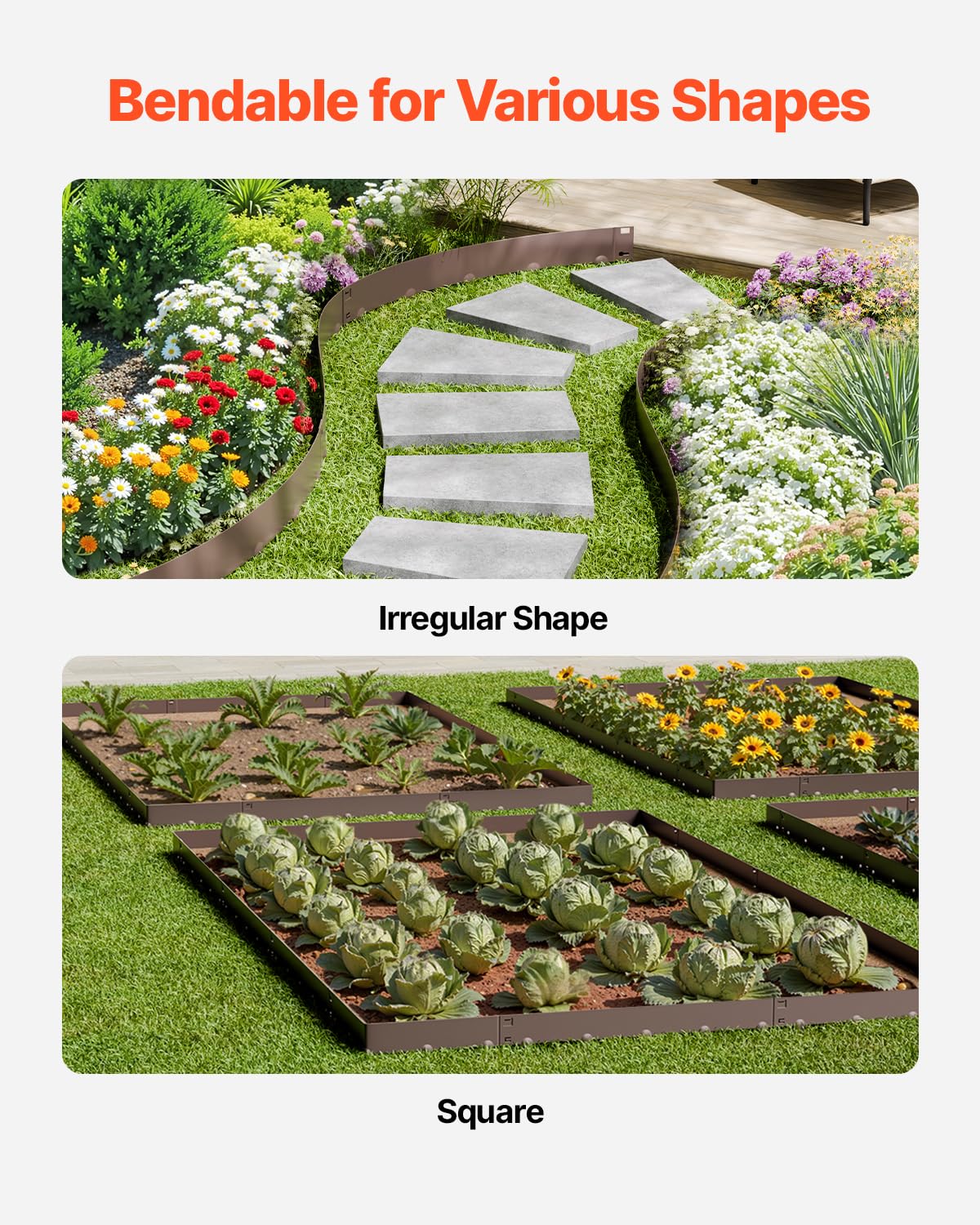 Easy interlock installation for quick border setup with VEVOR edging