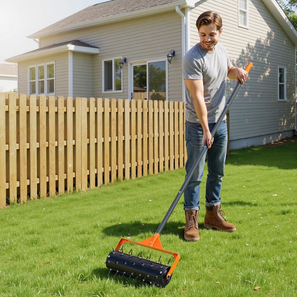 VEVOR manual operation requires no fuel, promoting eco-friendly yard care