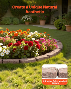 VEVOR interlocking edging design enabling flexible landscape borders