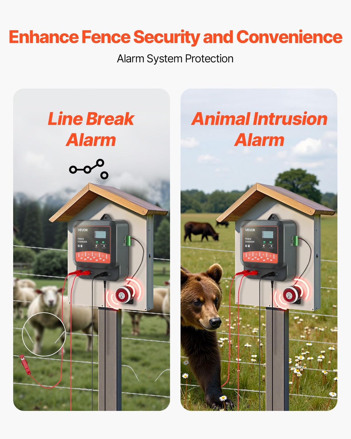 VEVOR IP65 weatherproof rating supports reliable outdoor operation