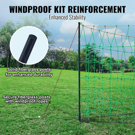 VEVOR electric fence netting with double-spiked stakes for stable anchoring in wind