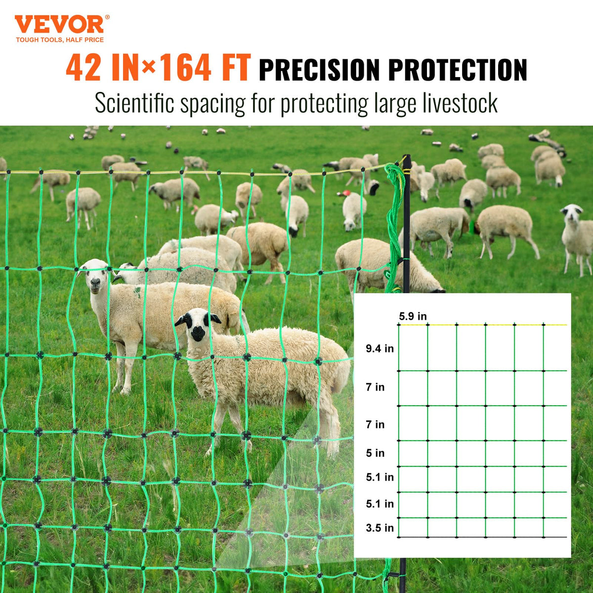 VEVOR electric fence netting installed posts demonstrate robust structure