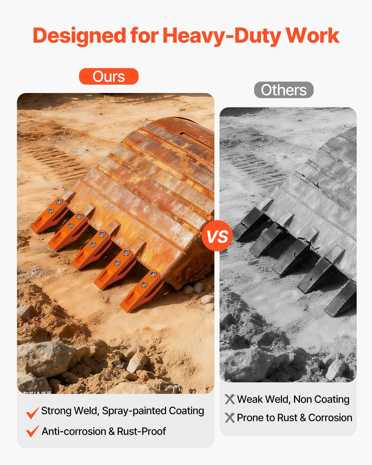 VEVOR 684447 anti-rust coating extends service life.