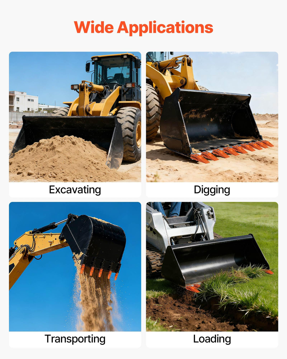 VEVOR heavy-duty digging teeth handle challenging soil and gravel.