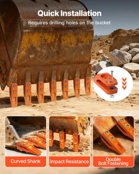 VEVOR 684447 teeth in Q235 alloy steel resist wear.