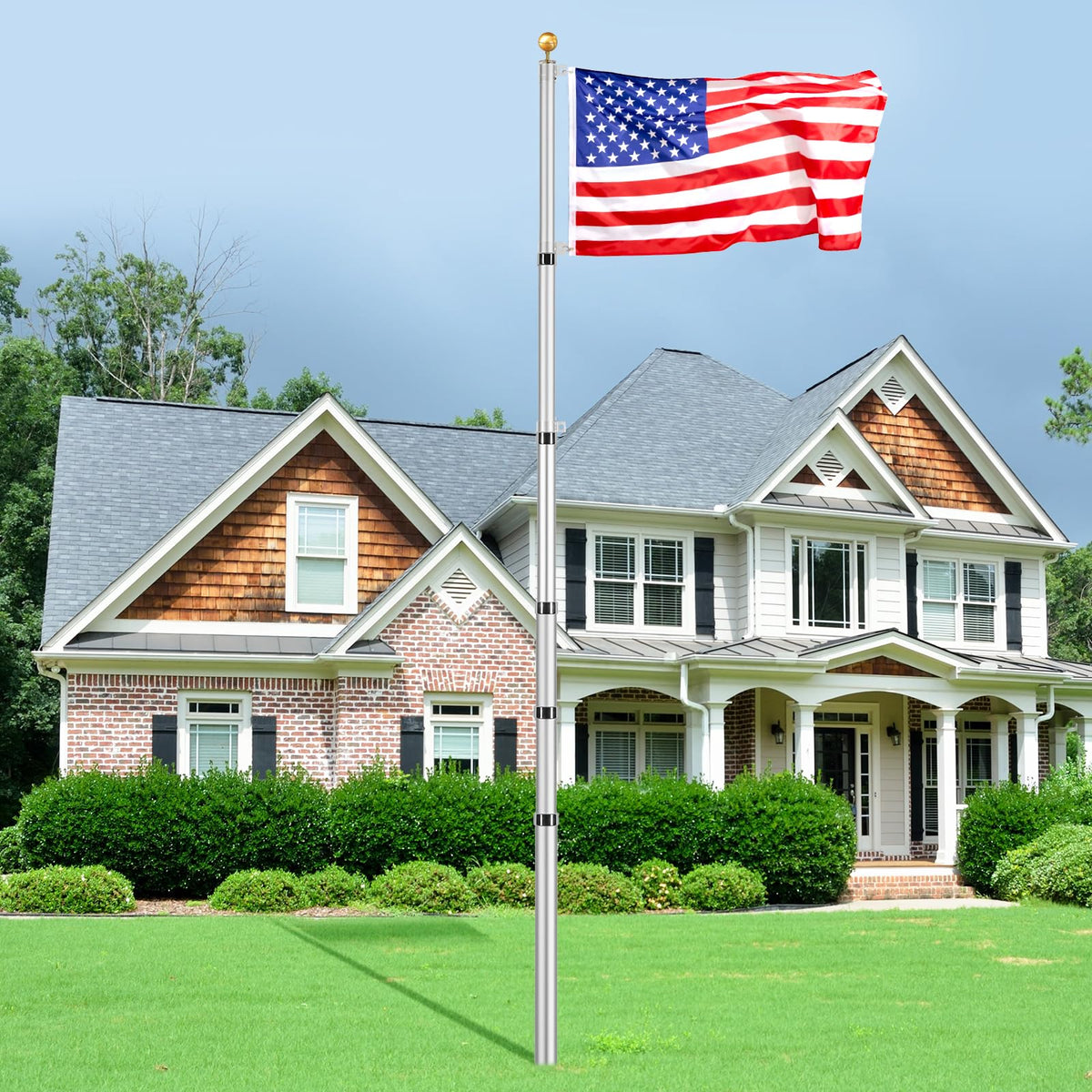 VEVOR durable 5-section pole extended to 30 ft