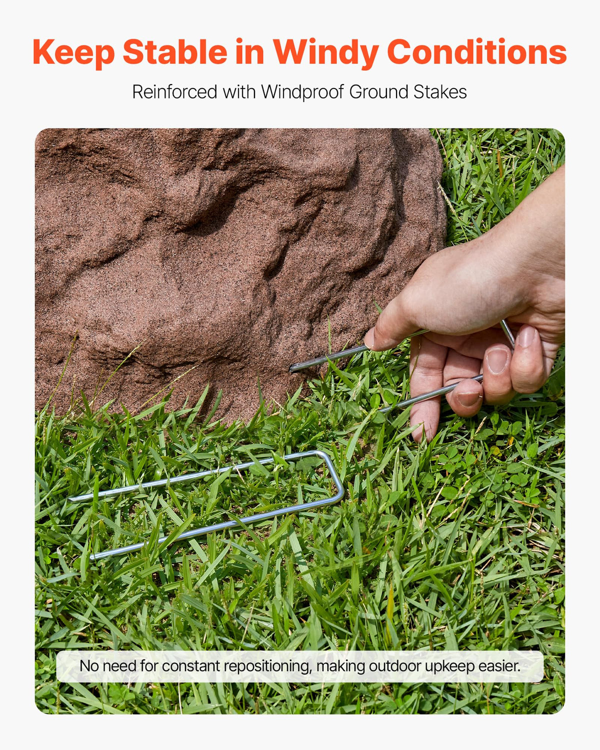 VEVOR faux rock cover hides an electrical box with durable look for landscapes