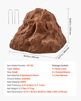 VEVOR faux rock cover lightweight design for easy repositioning