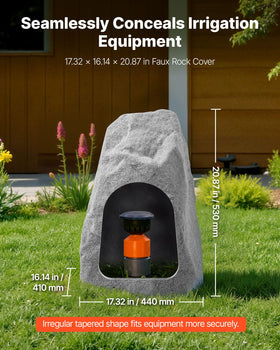 VEVOR rock cover camouflages manhole covers, preserving yard aesthetics and accessibility