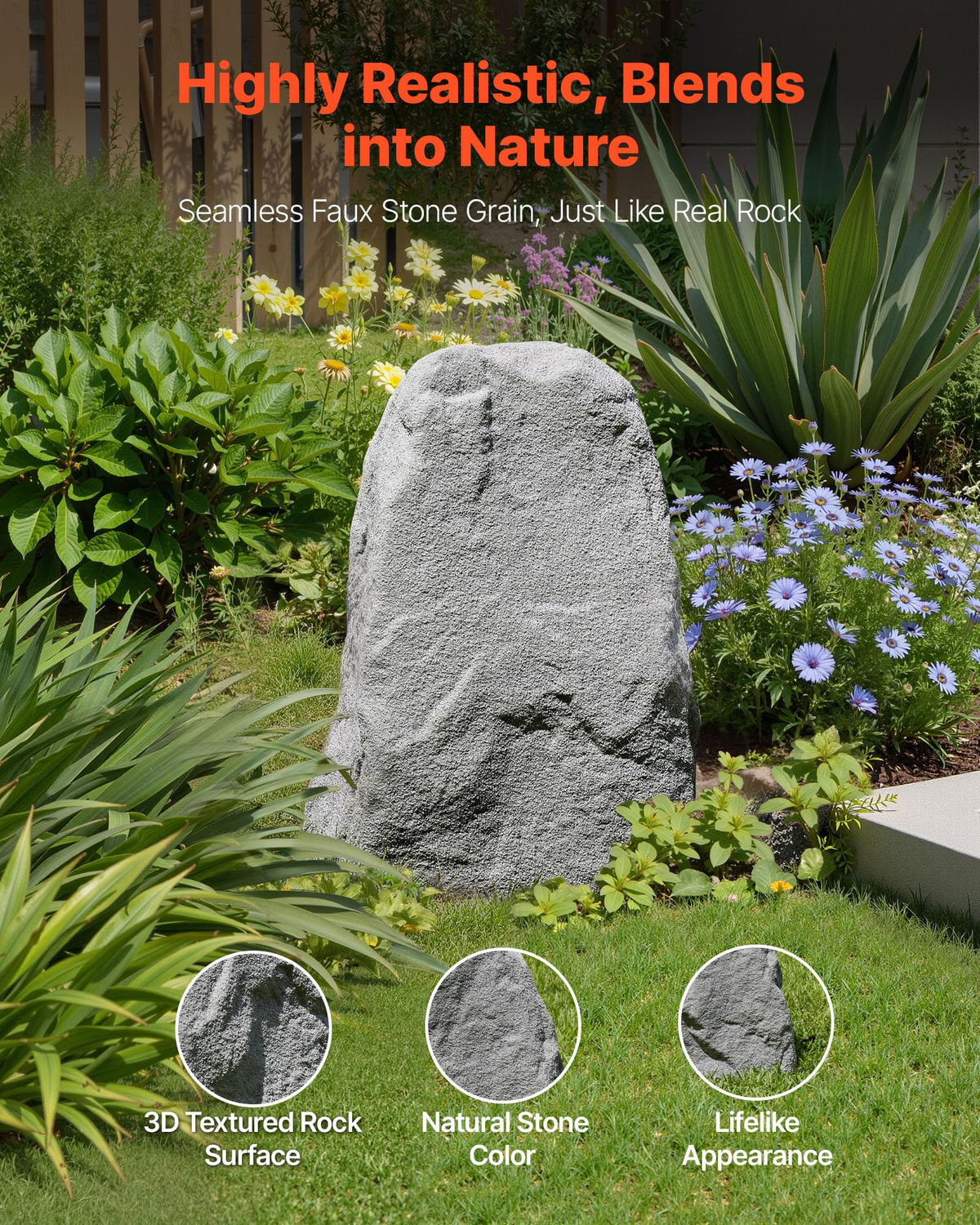 VEVOR rock cover hides pipes and protects outdoor plumbing from debris and weather