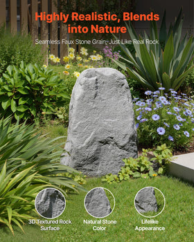 VEVOR rock cover hides pipes and protects outdoor plumbing from debris and weather