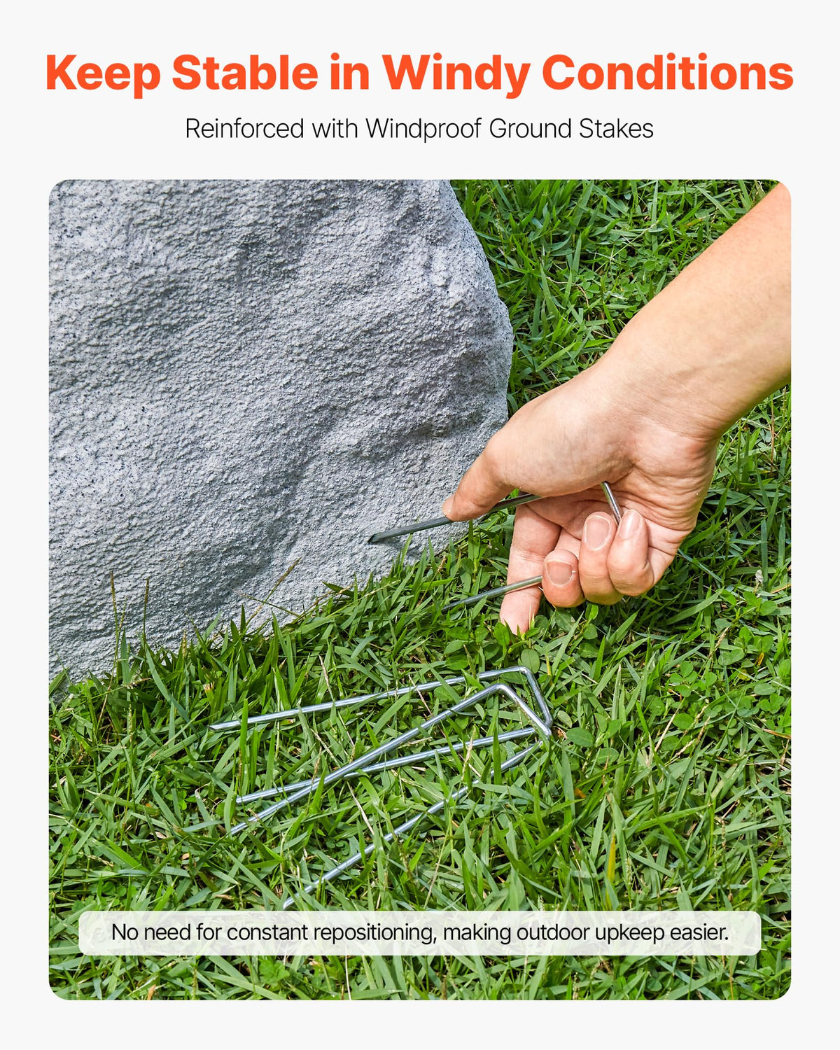 VEVOR Faux Rock Cover resists sun and rain for outdoor longevity