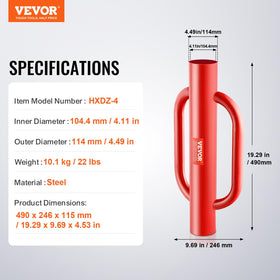 VEVOR fence post driver ideal for farm fencing and road projects