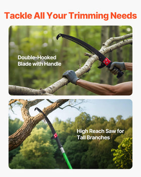 VEVOR fiberglass pole handle for lightweight pruning comfort
