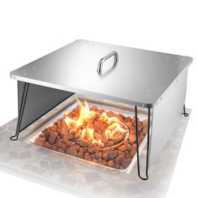 VEVOR fire pit heat deflector square improves heat coverage for gatherings