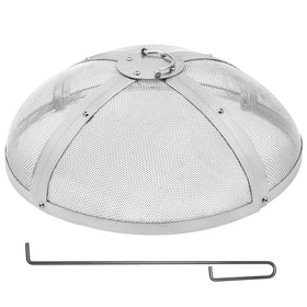VEVOR fire pit spark screen round 27 cover protects sparks while enjoying outdoor fires