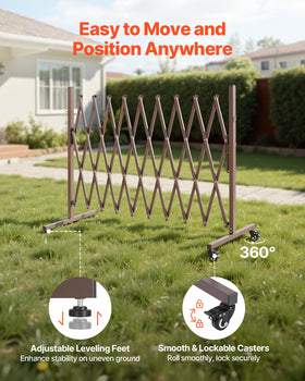 VEVOR Foldable barricade folds for compact storage.