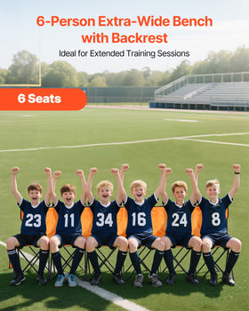 VEVOR bench with side pockets for coaches and players