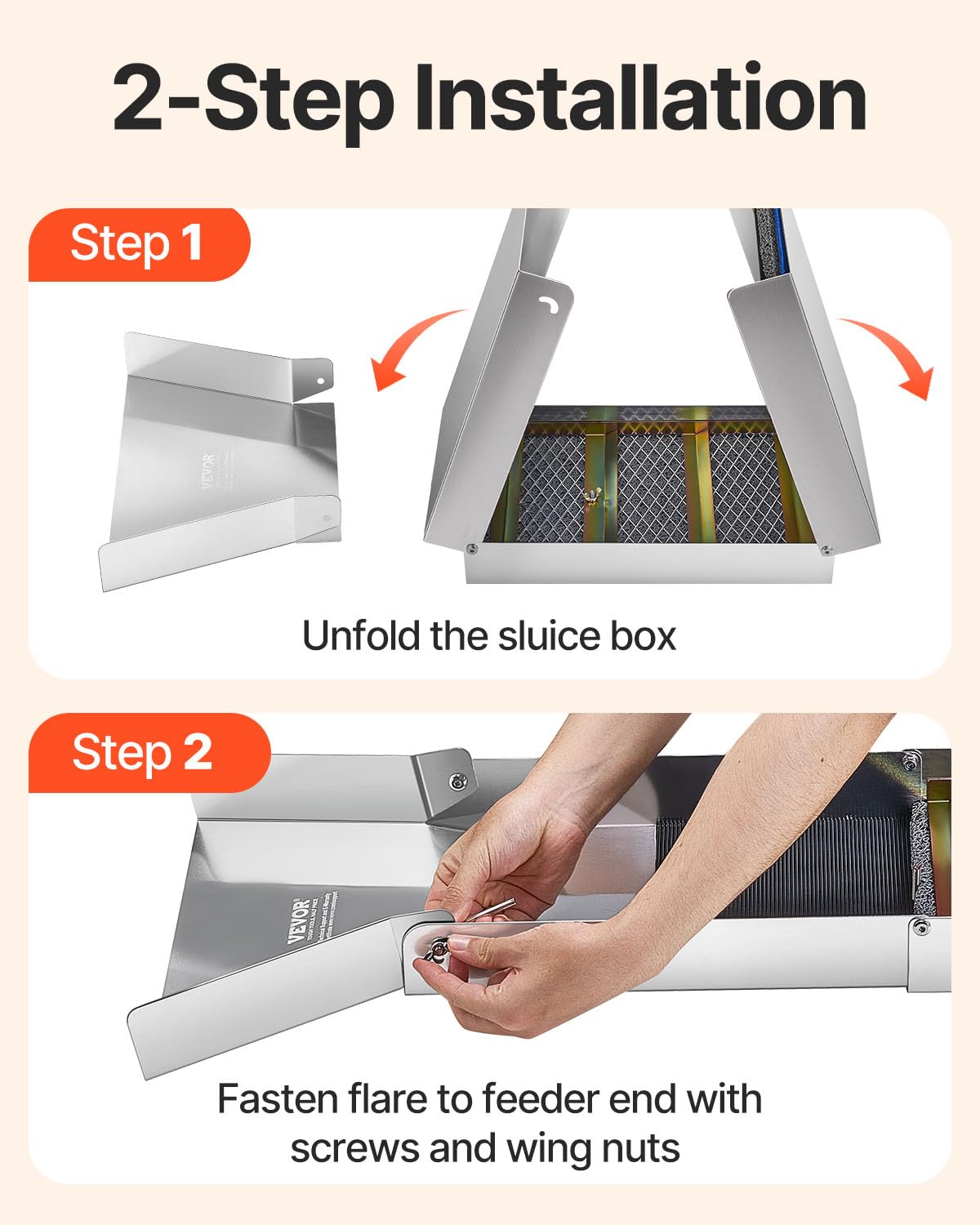 VEVOR folding sluice box aluminum alloy durability in rugged environments