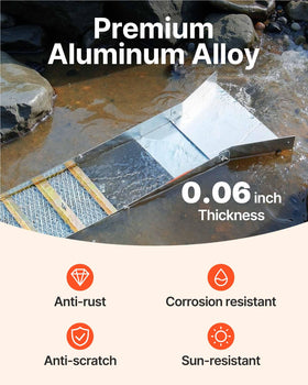 VEVOR folding sluice box backpack-ready setup for easy field transport
