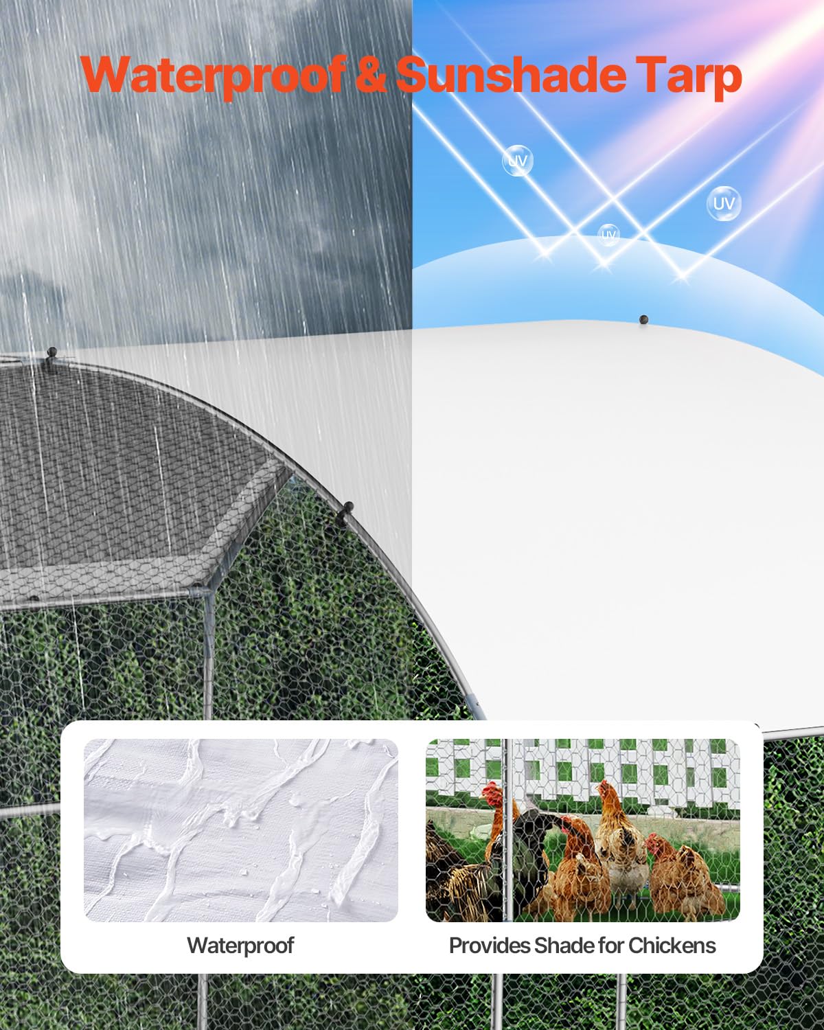 VEVOR four-sided ventilation promotes airflow for healthier shelter.
