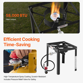 VEVOR twin fry baskets with hooks for easy oil draining.