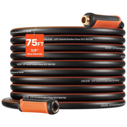 VEVOR garden hose 75 ft with 4-layer rubber resists wear under tough outdoor use