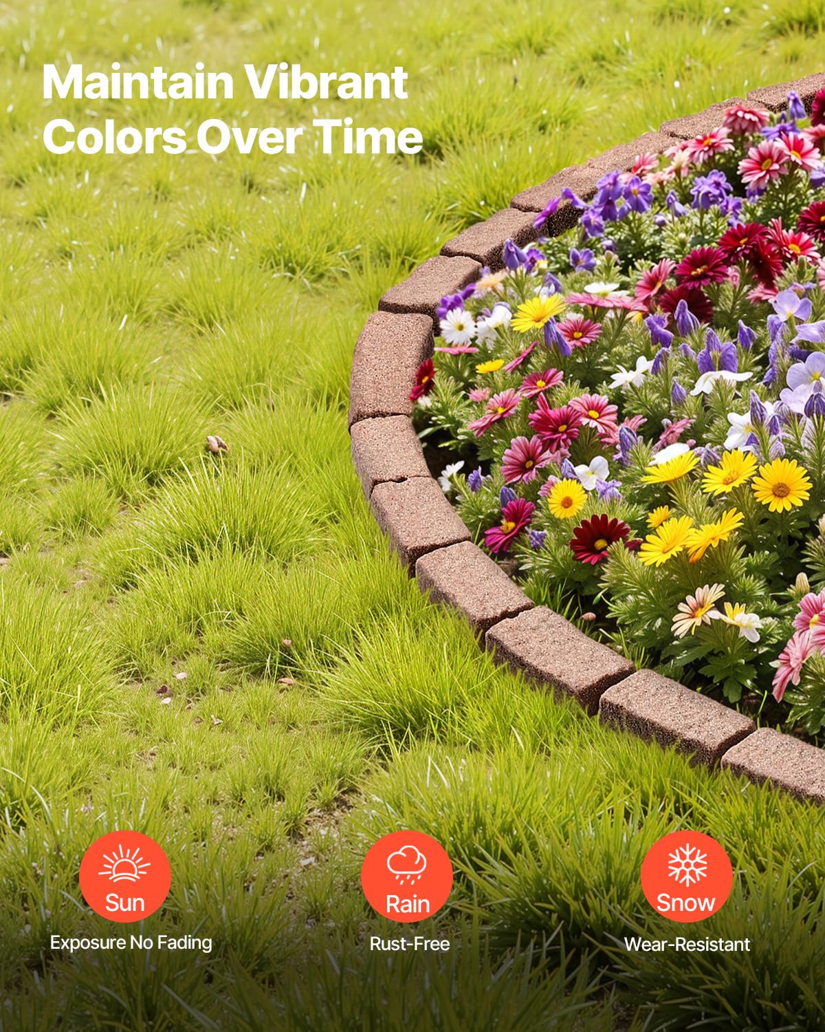 VEVOR garden-path border creates a crisp pathway boundary