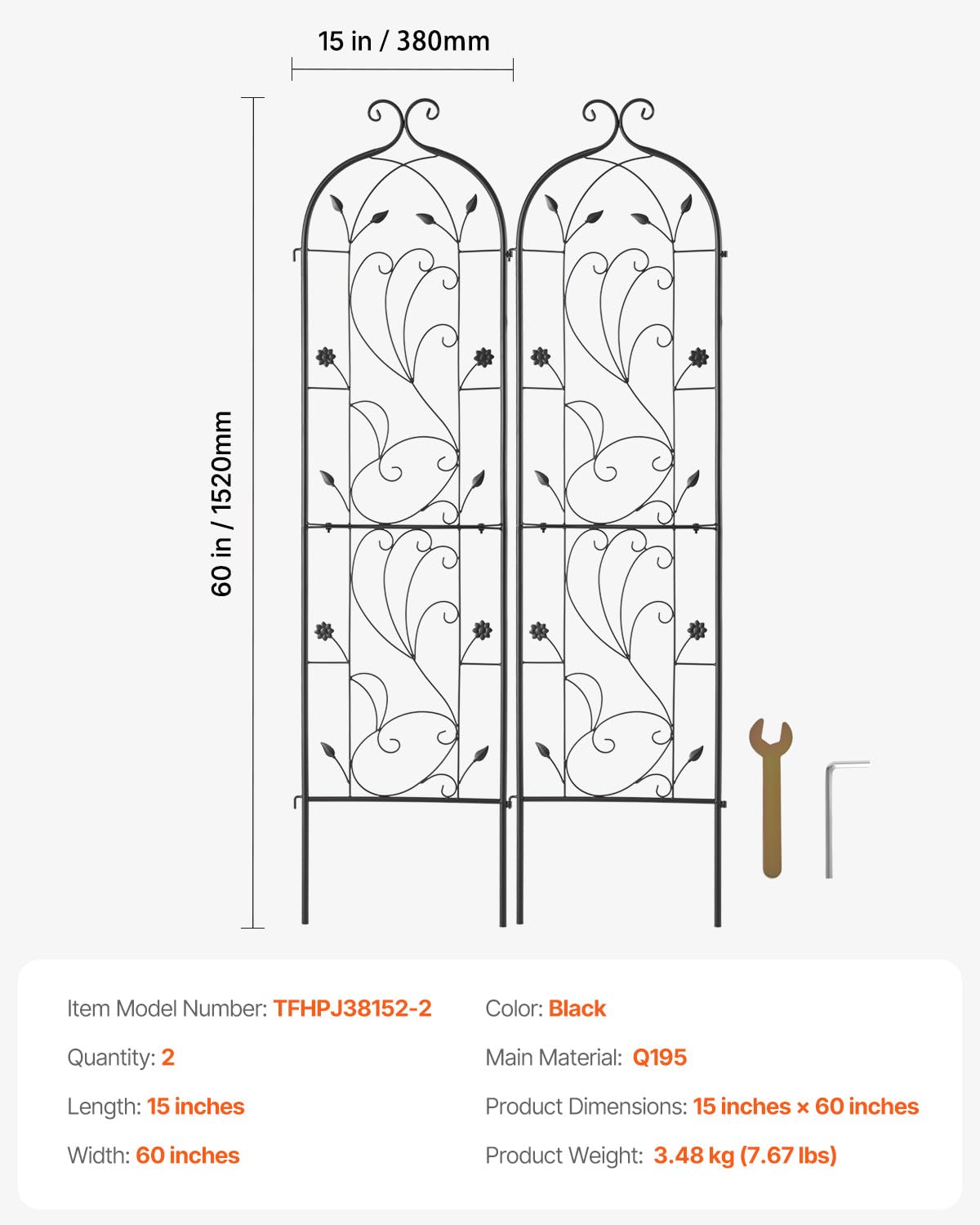 VEVOR courtyard trellis adds decorative focal point in outdoor spaces