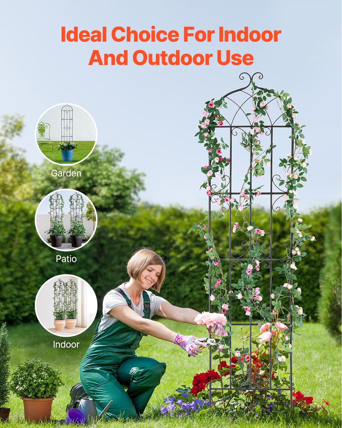 VEVOR garden trellis easy-assembly design for quick setup