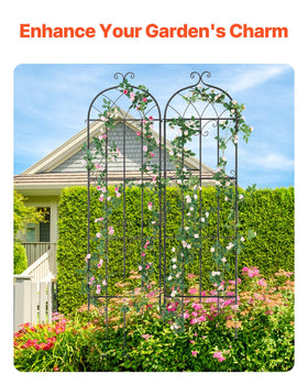 VEVOR garden trellis metal frame adds durable structure to outdoor spaces
