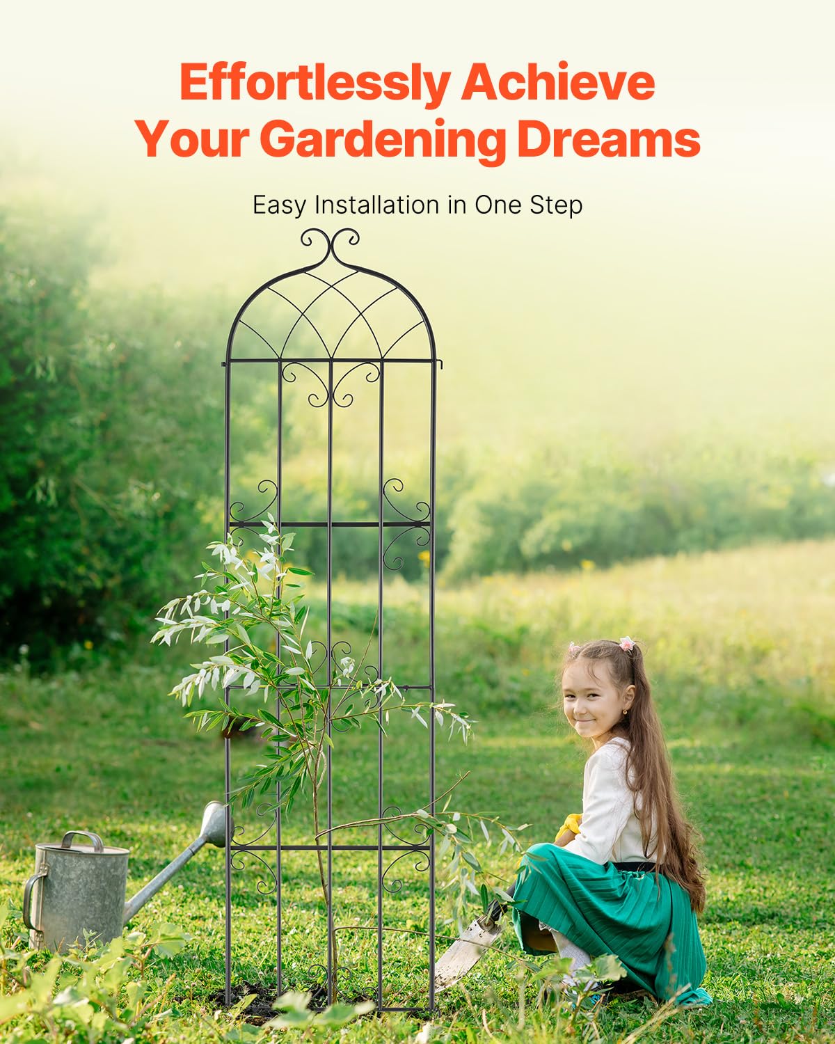 VEVOR garden trellis outdoor yard decor blends style with plant support