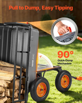 VEVOR double-space design increases loading area for plants and mulch.